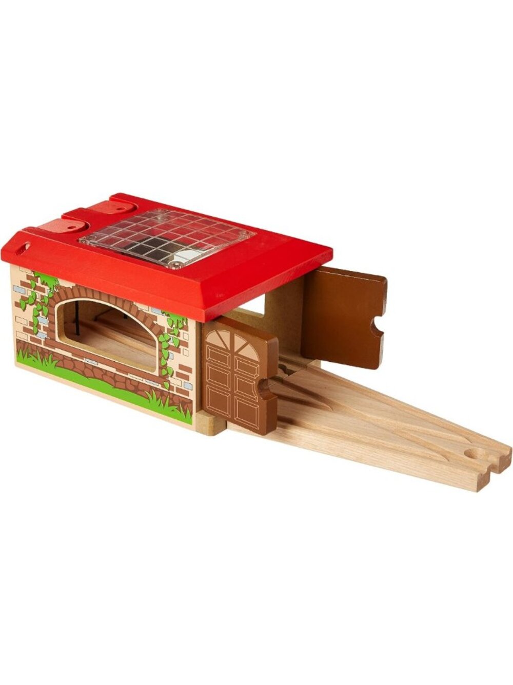 Wooden Train Engine Shed with Double Gate - Compatible with Major Wooden Train